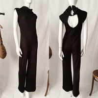 70s Vintage Wide Leg Open Back Jumpsuit