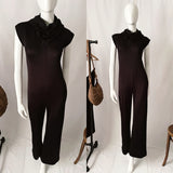 70s Vintage Wide Leg Open Back Jumpsuit