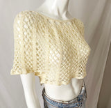 Vintage Babydoll Crochet Crop Top