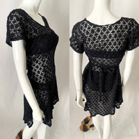 90s Vintage Mesh Mini Dress