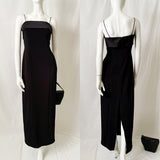 Vintage 90s Y2K Satin & Knit Maxi Dress