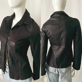 Y2K Vintage Long Sleeve Leather Top