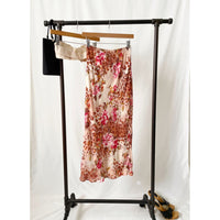 Vintage Y2K Midi Bias Floral Rayon Skirt