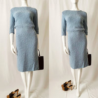 Vintage Pastel Knit Midi Dress