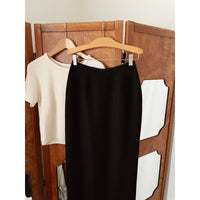 Vintage High Waisted Pillar Maxi Skirt