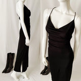 Vintage Y2K Ruched Backless Maxi Dress