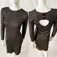 Vintage Shimmery Lurex Midi Dress- Cut out back