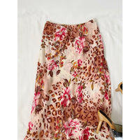 Vintage Y2K Midi Bias Floral Rayon Skirt